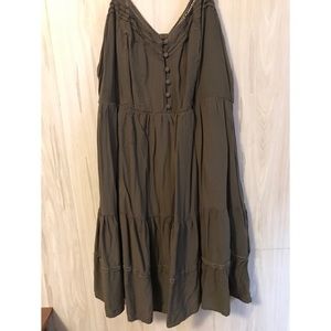Torrid Army Green Tiered Dress